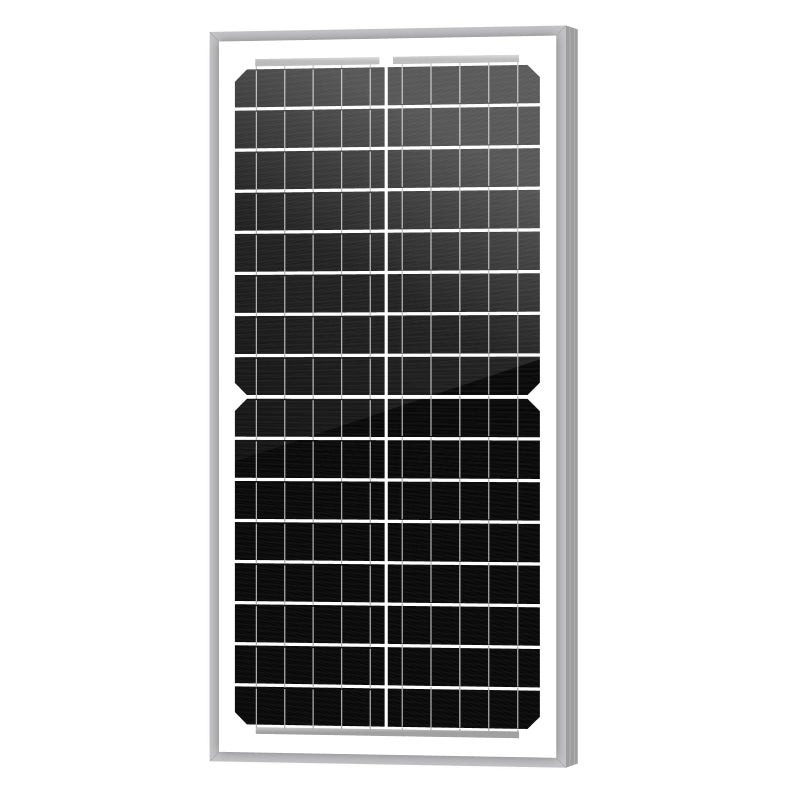 Newpowa 10W(Watts) 12V(Volts) Monocrystalline 10BB Solar Panel High-Efficiency PV Module Power for Boat RV Gate Opener Fences - Image 1